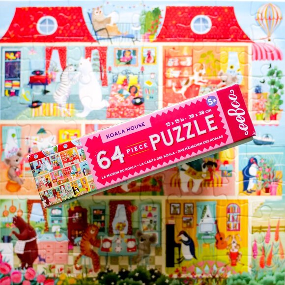 🌟ADORABLE🌟 64-Piece Eeboo Puzzle "Koala House" - Picture 1 of 5
